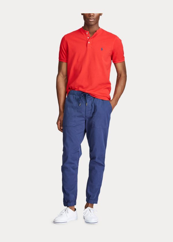 Pantalones Polo Ralph Lauren Hombre Azul Marino - Stretch Relaxed Fit Twill - IURBL5036